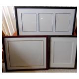 WFS006 Three Large Wood Picture Frames with Mats
