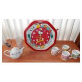 WFS024 Hello Kitty Clock, Sanrio Character Cups & Tumblers
