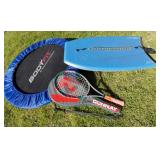 WFS038 Body Board, Trampoline and Tennis Racket 