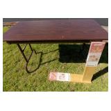 WFS040 Folding Table and Wooden Wall Shelves