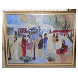 WFS082 Framed 50" x 40" "Summer Stroll" by Zule Moskowitz