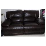 WFS099 Leggett & Platt Reclining Leather Loveseat