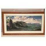 MMS001 Large Framed Gary Reed Scenic Picture Signed