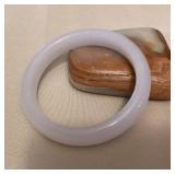 MMS023 White Jade Bangle Bracelet New
