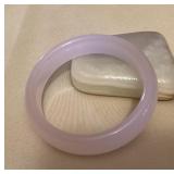 MMS026 Lotus Pink Jade Bangle Bracelet New