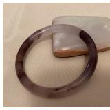 MMS029 Violet Jade Bangle Bracelet New 