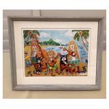 MMS042 Framed Picture Of “Ukulele Dogs” By Michael S.K. Lee