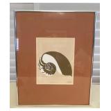 MMS043 Framed “Nautilus I” Shell Lithograph From Vanguard Studios Signed