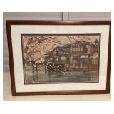 MMS057 Koa Framed Japanese Scenic Wood Block Print