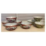 MMS066 Chinese Hand Painted Porcelain Soup Rice Bowls