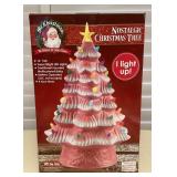 MMS079 Mr. Christmas 16” Pink Ceramic Light Up Tree New