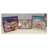 MMS083 Three 3D Puzzles New