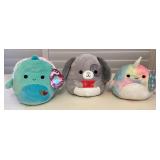MMS107 Three Adorable Squishmallows Plushies 