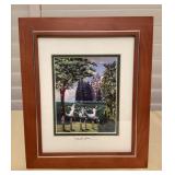 MMS142 Framed & Matted Picture Of Spotted Cows By Peggy Chun 