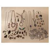 MMS161 Broken & Mis-Matched Costume Jewelry For Crafting & Loose Charms