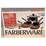MMS162 Farberware 15 Piece Durable Nonstick Cookware Set New