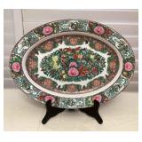 MMS170 Large Vintage Chinese Rose Medallion Porcelain Serving Platter