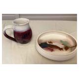 MMS173 Jeff Chang Art Pottery Bowl & Mug