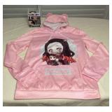 MMS186 Demon Slayer Funko Pop! Figure, Small Vinyl Nazuko Figurine & Pink Hoody XL