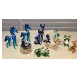 MMS193 Vintage Glass Menagerie Animals & Music Box