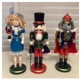 MMS223 Three Wooden Nutcrackers 