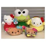 MMS235 Five Hello Kitty & Keroppi Plushies