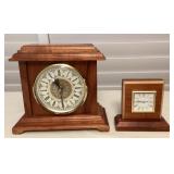 MMS238 Two Koa Wood Clocks