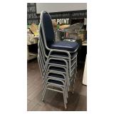 DBB004- 6 Metal Polyurethane Foam Pad Chairs