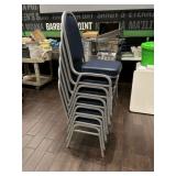 DBB006- 6 Metal Polyurethane Foam Pad Chairs