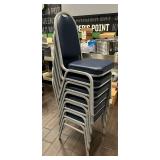 DBB007- 6 Metal Polyurethane Foam Pad Chairs