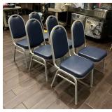 DBB010- 6 Metal Polyurethane Foam Pad Chairs