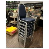 DBB011- 6 Metal Polyurethane Foam Pad Chairs