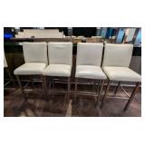 DBB041 - Four Leather Bar Stools.