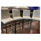 DBB053 - Four Leather Bar Stools 