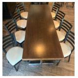 DBB055 Large Wooden Dining Table with 8 Chairs
