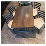 DBB056 Wooden Dining Table with 4 Chairs