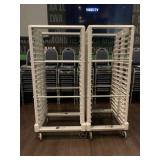 DBB066 Two Rubbermaid Serving Tray Towers