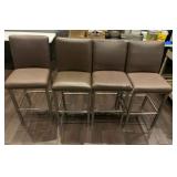 DBB067 4 Leather-Like Bar Chairs
