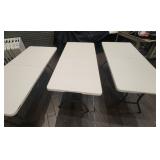 DBB119 - Set Of Three Lifetime 6-Foot Folding Tables 