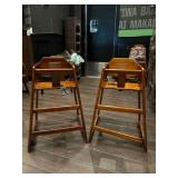 DBB157- Two Wooden Infant High Chairs