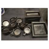 DBB194 Lot of Commercial Grade Black Sauce Dishes