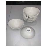 DBB239 Twelve Tuxton Porcelain Oval Bowls