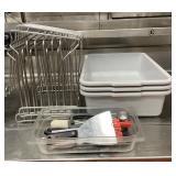 DBB356 - Assorted Kitchen Tools - Cutting Board Stands, Basting Brushes, Shears, Slicers, Etc 