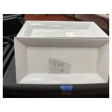 DBB358 White Rectangular Serving Plates - Set of 18