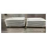 DBB366 - (13) 8 1/2” Square White Plates