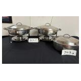 DBB383 Two Rovsun 5 Qt Round Chafing Dish Buffet Set Plus