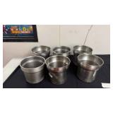 DBB384 Six Stainless Steel Inset Pans With Lids 9 In