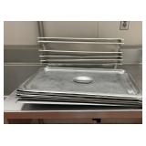 DBB389 - (6) Stainless Steel 21” Long Service Pans With Lids