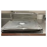 DBB391 - (6) Stainless Steel 21” Long Service Pans With Lids