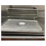 DBB392 - (6) Stainless Steel 21” Long Service Pans With Lids 
